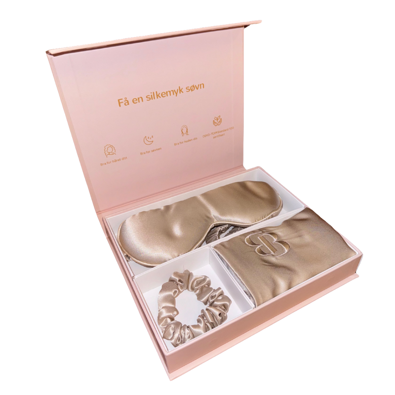BB glød boks: 100% mulberry silkesett